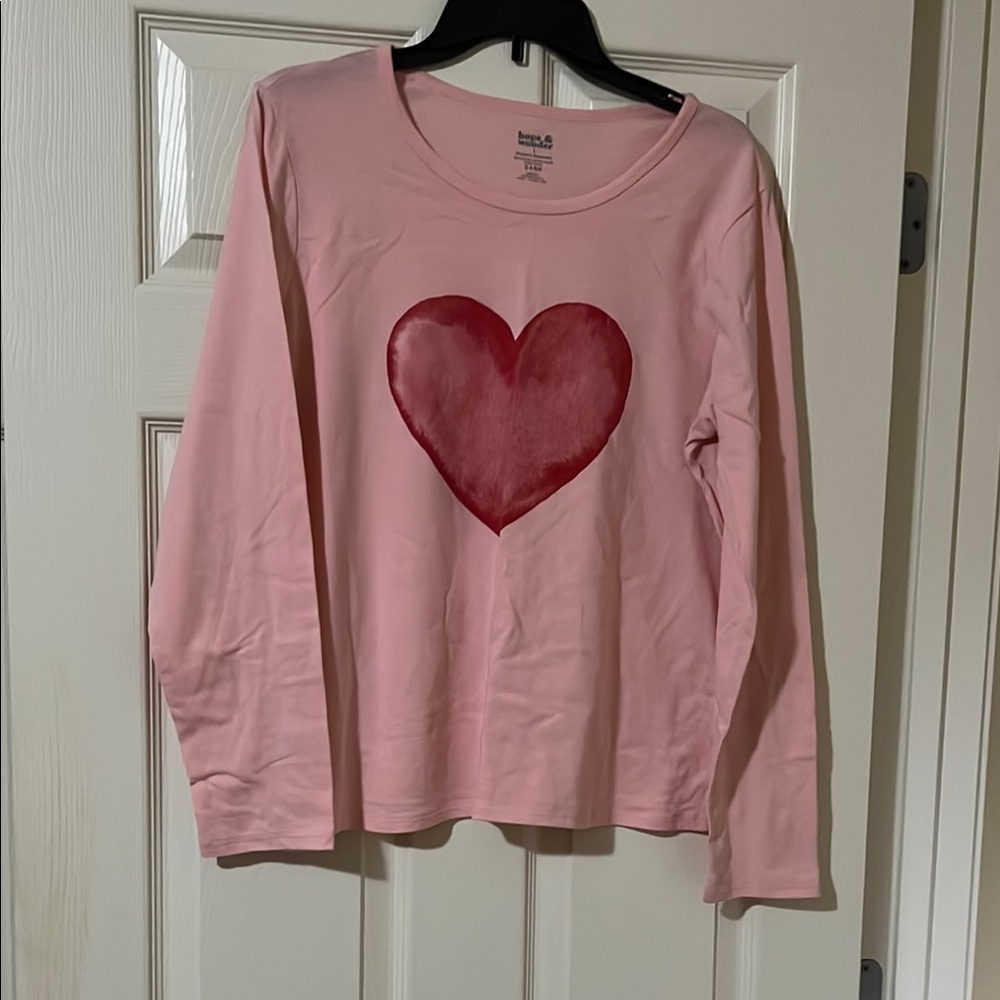 Pink Shirt with Red Heart